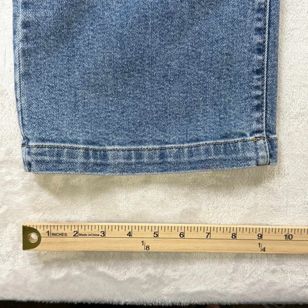 Just Black Denim Wide Leg Jeans Medium Wash Made in USA Size 25